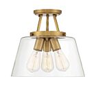 Plafonnier Semi Encastré Savoy House Essentials Calhoun 6-1024-3-322 3 Lumières 180W Laiton Chaud