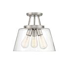 Plafonnier Semi Encastré Savoy House Essentials Calhoun 6-1024-3-Sn 3 Lumières 180W Nickel Satiné