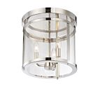 Plafonnier Semi Encastré Savoy House Essentials Penrose 6-1043-3-109 3 Lumières 180W Nickel Poli