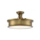 Plafonnier Semi Encastré Savoy House Essentials Watkins 6-134-3-322 3 Lumières 180W Laiton Chaud