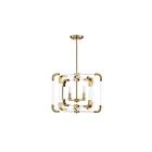 Plafonnier semi encastré ou Suspendus sur tige Convertible Savoy House Essentials 6-1662-4-322 Rotterdam 4-Lumières 240W Laiton chaud