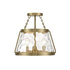 Plafonnier Semi Encastré Savoy House Essentials Crawford 6-1802-3-322 3 Lumières 180W Laiton Chaud