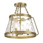 Plafonnier Semi Encastré Savoy House Essentials Crawford 6-1802-3-322 3 Lumières 180W Laiton Chaud