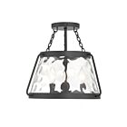 Plafonnier Semi Encastré Savoy House Essentials Crawford 6-1802-3-89 3 Lumières 180W Noir Mat