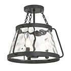 Plafonnier Semi Encastré Savoy House Essentials Crawford 6-1802-3-89 3 Lumières 180W Noir Mat