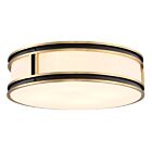 Plafonnier Savoy House Alberti 6-1822-4-143 4 Lumières 240W Noir Mat Avec Laiton Chaud