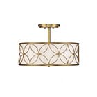 Plafonnier Semi Encastré Savoy House Essentials Reid 6-1953-4-322 4 Lumières 240W Laiton Chaud