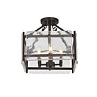 Plafonnier Semi Encastré Savoy House Glenwood 6-3042-4-13 4 Lumières 240W Bronze Anglais