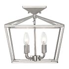 Plafonnier Semi Encastré Savoy House Essentials Townsend 6-328-4-Sn 4 Lumières 240W Nickel Satiné