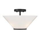 Savoy House 6-4012-3-89 3-Lumières 180W Noir mat Plafonnier semi encastré