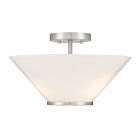 Savoy House 6-4012-3-SN 3-Lumières 180W Nickel satiné Plafonnier semi encastré
