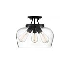 Plafonnier Semi Encastré Savoy House Essentials Octave 6-4035-3-Bk 3 Lumières 180W Noir