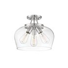 Plafonnier Semi Encastré Savoy House Essentials Octave 6-4035-3-Sn 3 Lumières 180W Nickel Satiné