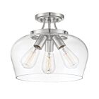 Plafonnier Semi Encastré Savoy House Essentials Octave 6-4035-3-Sn 3 Lumières 180W Nickel Satiné