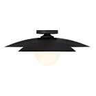 Savoy House 6-5564-1-89 1-Lumière 60W Noir mat Plafonnier semi encastré