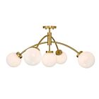 Savoy House 6-6199-5-322 5-Lumières 17.5W Laiton chaud Plafonnier semi encastré
