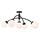 Savoy House 6-6199-5-89 5-Lumières 17.5W Noir mat Plafonnier semi encastré