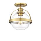 Plafonnier Semi Encastré Savoy House Essentials Pendleton 6-7200-1-322 1 Lumière 60W Laiton Chaud