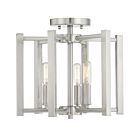 Plafonnier Semi Encastré Savoy House Essentials Benson 6-7702-3-Sn 3 Lumières 180W Nickel Satiné