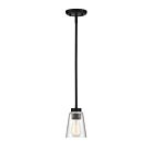 Mini Suspendu Savoy House Essentials Calhoun 7-1026-1-89 1 Lumière 60W Noir Mat