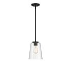 Suspendu Savoy House Essentials Calhoun 7-1027-1-89 1 Lumière 60W Noir Mat