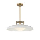 Suspendu Savoy House Gavin 7-1690-1-142 1 Lumière 60W Blanc Avec Accents En Laiton Chaud
