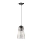 Suspendu Savoy House Essentials Chantilly 7-1742-1-89 1 Lumière 60W Noir Mat