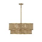 Suspendu Savoy House Ashburn 7-1774-6-320 6 Lumières 360W Laiton Chaud Et Corde