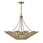 Suspendu Savoy House Cyperas 7-1825-5-320 5 Lumières 300W Laiton Chaud Et Corde