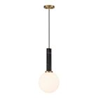 Savoy House Callaway 7-2902-1-263 1-Lumière 60W Marbre noir et laiton chaud Suspendu