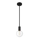 Mini Suspendu Savoy House Essentials Wright 7-3075-1-89 1 Lumière 60W Noir Mat