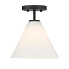 Savoy House 7-4011-1-89 1-Lumière 60W Noir mat Plafonnier semi encastré