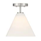 Savoy House 7-4011-1-SN 1-Lumière 60W Nickel satiné Plafonnier semi encastré