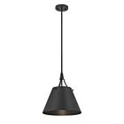 Suspendu Savoy House Essentials Willis 7-4499-1-89 1 Lumière 60W Noir Mat