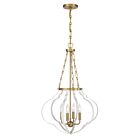 Savoy House 7-4866-4-142 4-Lumières 240W Blanc et laiton chaud Suspendu