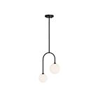 Savoy House 7-5981-2-89 Chester 2-Luminaires 60W Noir mat Incandescente/LED Suspendu