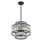 Suspendu Savoy House Essentials Renzo 7-9044-3-89 3 Lumières 180W Noir Mat