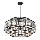 Suspendu Savoy House Essentials Renzo 7-9048-6-89 6 Lumières 360W Noir Mat