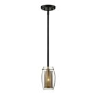 Mini Suspendu Savoy House Essentials Dunbar 7-9064-1-95 1 Lumière 60W Laiton Chaud Avec Accents De Bronze
