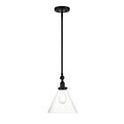 Suspendu Savoy House Essentials Drake 7-9132-1-89 1 Lumière 60W Noir Mat
