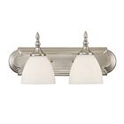 Luminaire de vanité Savoy House Essentials 8-1007-2-SN Herndon 2 Lumières 120W Nickel Satiné