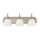 Luminaire de vanité Savoy House Essentials 8-1007-3-SN Herndon 3 Lumières 180W Nickel Satiné