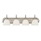 Luminaire de vanité Savoy House Essentials 8-1007-4-SN Herndon 4 Lumières 240W Nickel satiné