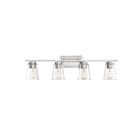 Luminaire de vanité Savoy House Essentials 8-1020-4-SN Calhoun 4 Lumières 240W Nickel satiné
