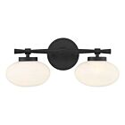 Savoy House 8-1050-2-BK 2-Lumières 120W Noir mat Luminaire de vanité