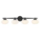 Savoy House 8-1050-4-BK 4-Lumières 240W Noir mat Luminaire de vanité