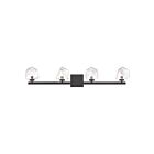 Savoy House 8-1239-4-BK Castello 4-Luminaires 40W Noir LED Luminaire de vanité