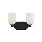Savoy House 8-1245-2-BK Baldwin 2-Luminaires 60W Noir Incandescente/LED Luminaire de vanité
