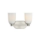Savoy House 8-1245-2-SN Baldwin 2-Luminaires 60W Nickel satiné Incandescente/LED Luminaire de vanité