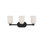 Savoy House 8-1245-3-BK Baldwin 3-Luminaires 60W Noir Incandescente/LED Luminaire de vanité